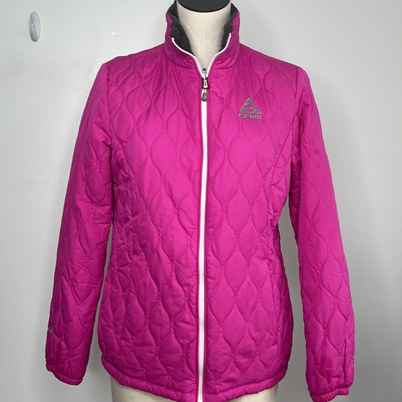 GERRY WEBER QUILTED JACKET WOMENS PINK MEDIUM - Picture 1 of 14